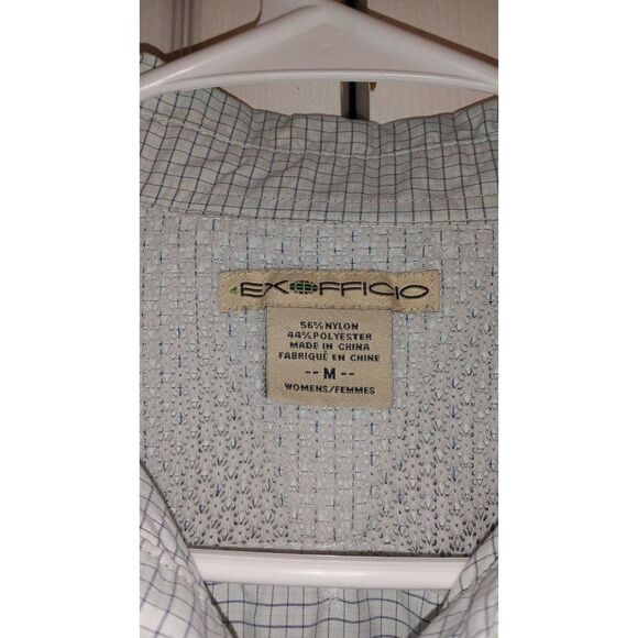ExOfficio Men's Grid Patter Button Up Shirt Medium - Picture 3 of 5